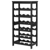 24 Bottle Detachable Wine Rack, 6-Tier Wine Bottle Holder, Freestanding Floor Display Wine Storage Shelves with Table Top, For Kitchen,Cellar,Bar