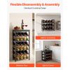 24 Bottle Detachable Wine Rack, 6-Tier Wine Bottle Holder, Freestanding Floor Display Wine Storage Shelves with Table Top, For Kitchen,Cellar,Bar