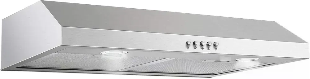30 Inch Kitchen Under Cabinet Range Hood 500 CFM Stainless Steel 3-Speed (Option: silver)